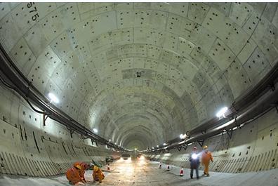 El doble túnel con el diámetro más grande del mundo atraviesa el Lago Shouxi