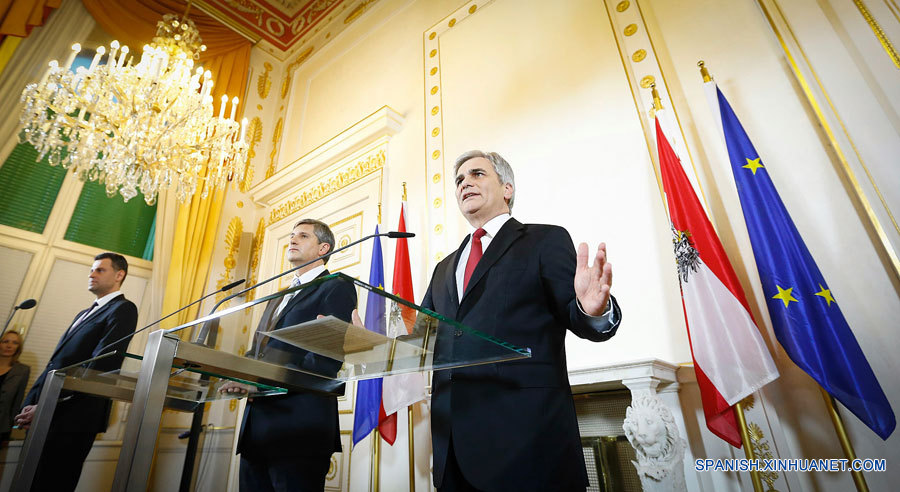 Grandes partidos de Austria acuerdan formar gobierno de coalición