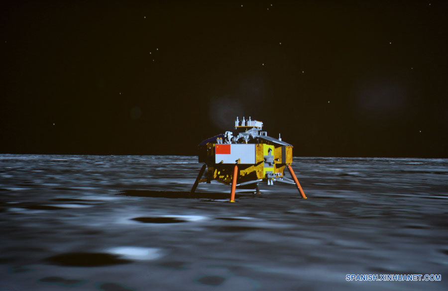 Sonda lunar Chang'e-3 de China realiza descenso suave en luna