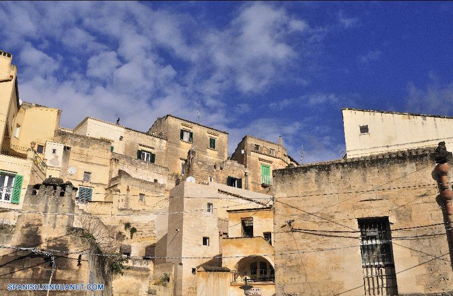Los Sassi, la parte antigua de la ciudad de Matera de Italia