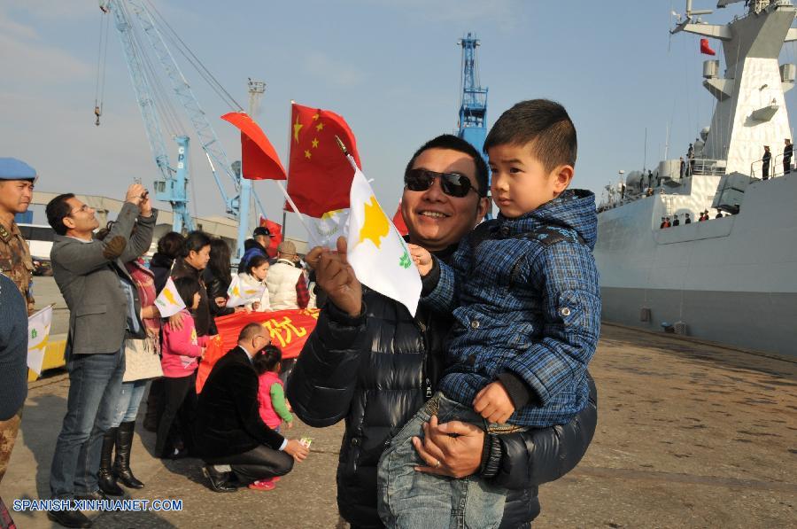 Llega a Chipre fragata china en misión de retiro de químicos sirios