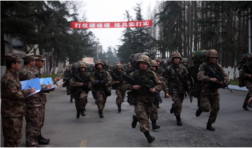 Ejercicio militar en Chengdu (4)