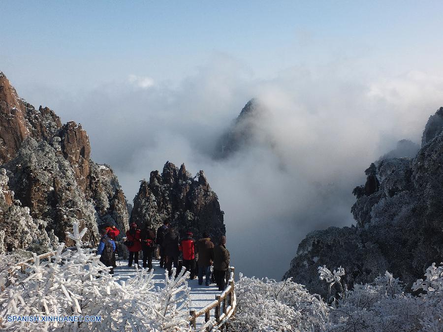 Monte Huangshan, cubierto de nieve