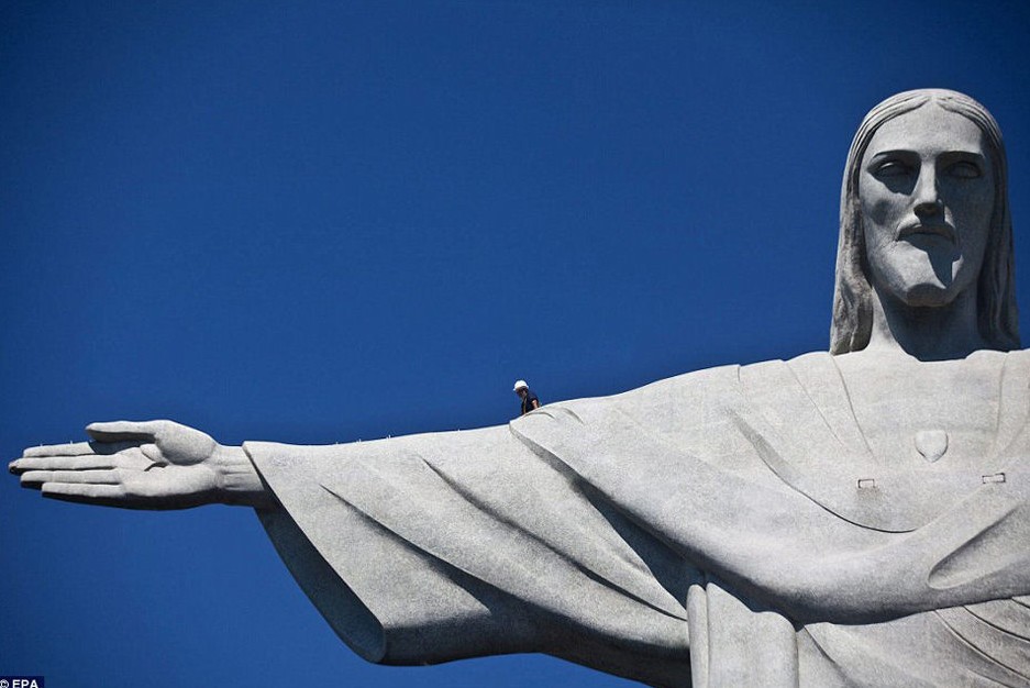 Comienza la reparación del Cristo Redentor de Río de Janeiro