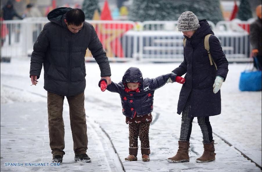 Beijing registra la primera nevada de este invierno (3)