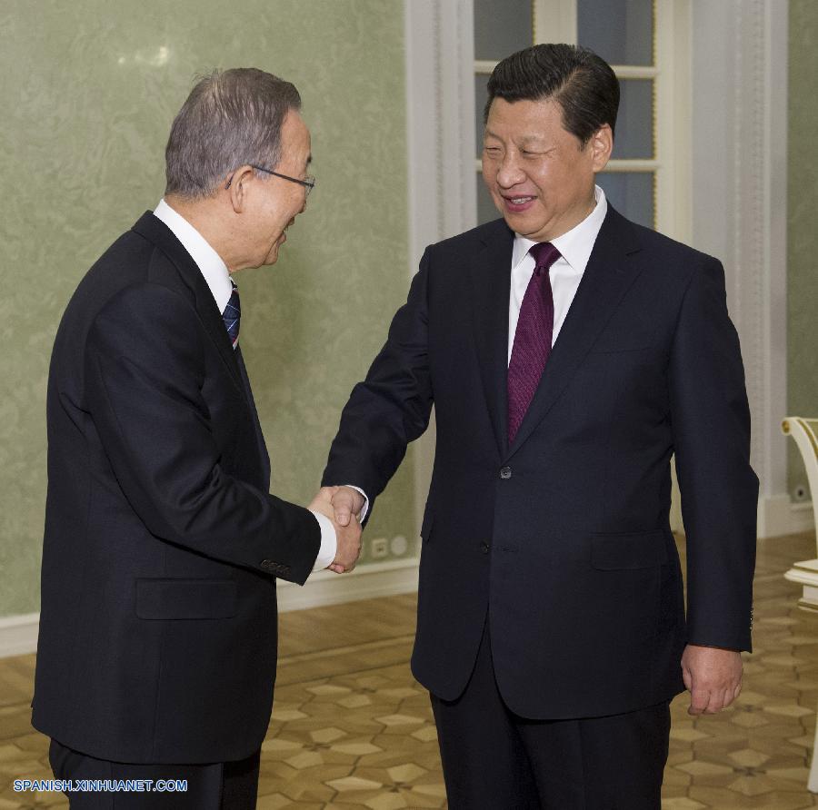 Presidente chino y jefe de ONU se comprometen a promover paz y desarrollo mundiales