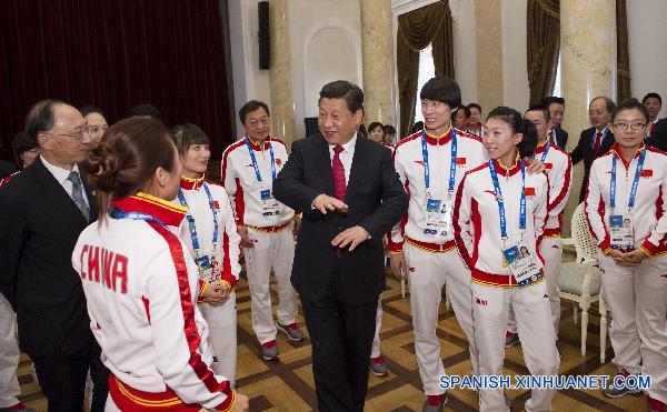 Presidente chino impulsa moral de atletas chinos en Sochi