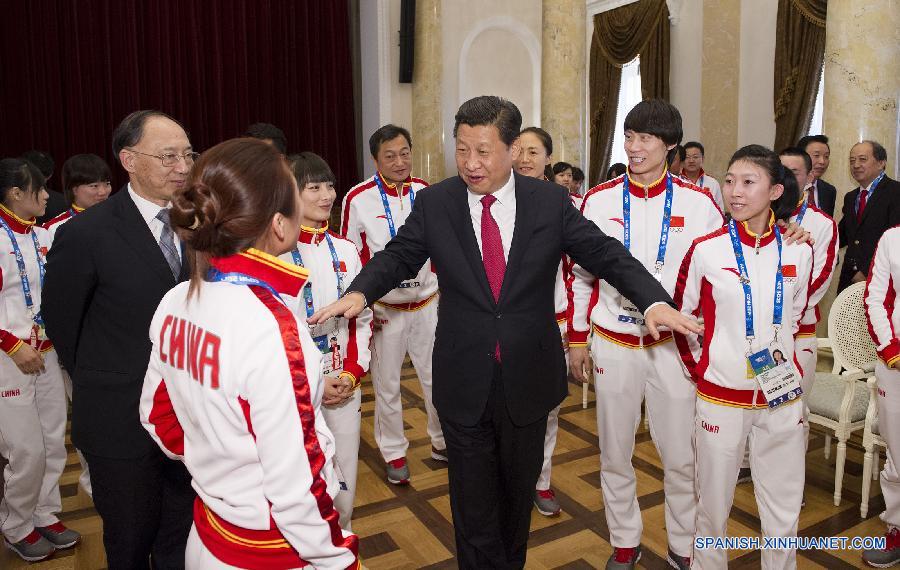 Presidente chino impulsa moral de atletas chinos en Sochi