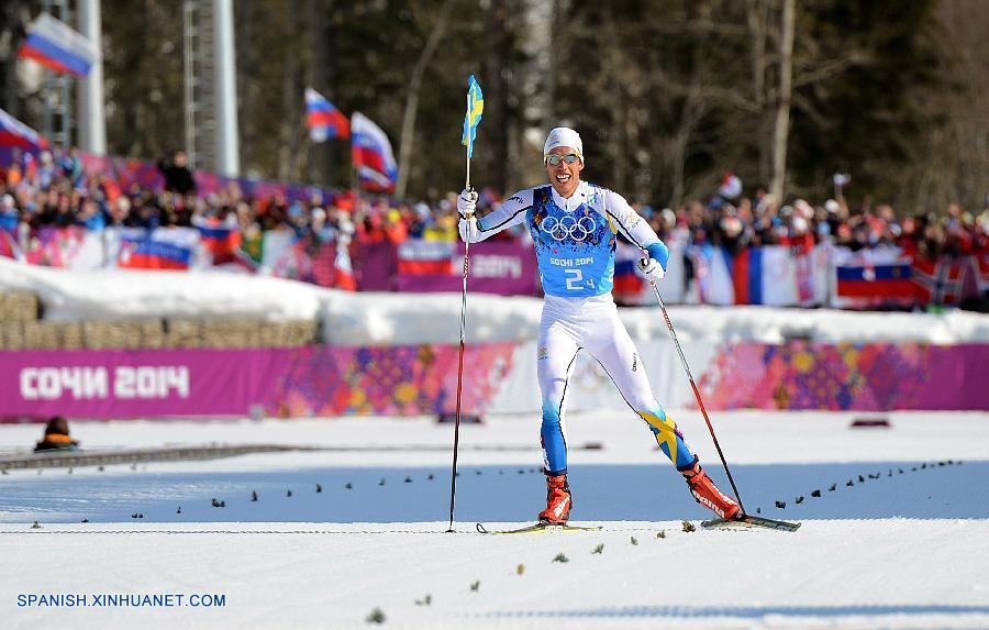 SOCHI 2014: Equipo sueco se proclama campeón olímpico de relevo 4x10 kilómetros de esquí de fondo, rama masculina