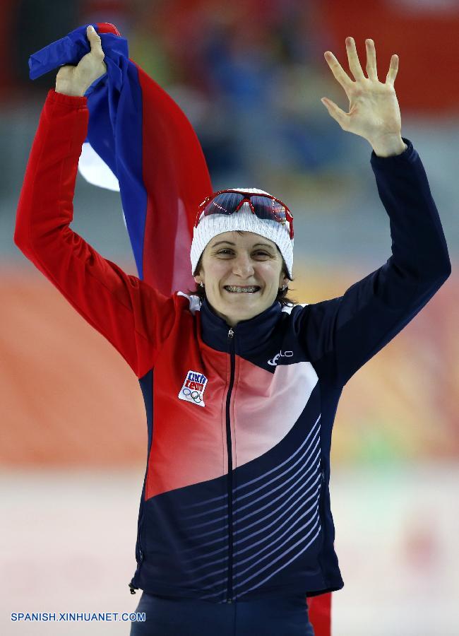 SOCHI 2014: Checa Sablikova gana oro en patinaje de velocidad femenil de 5.000 m