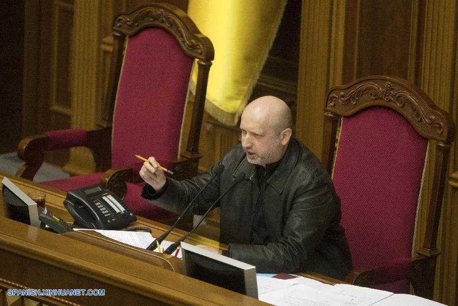Parlamento ucranio nombra a Oleksandr Turchynov presidente interino del país