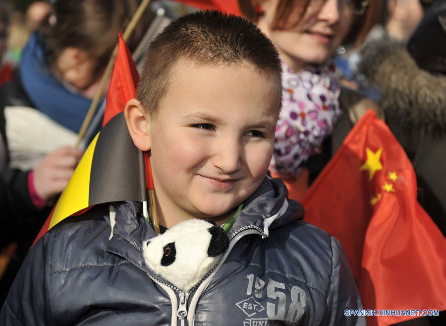 Bruselas recibe a dos pandas gigantes chinos