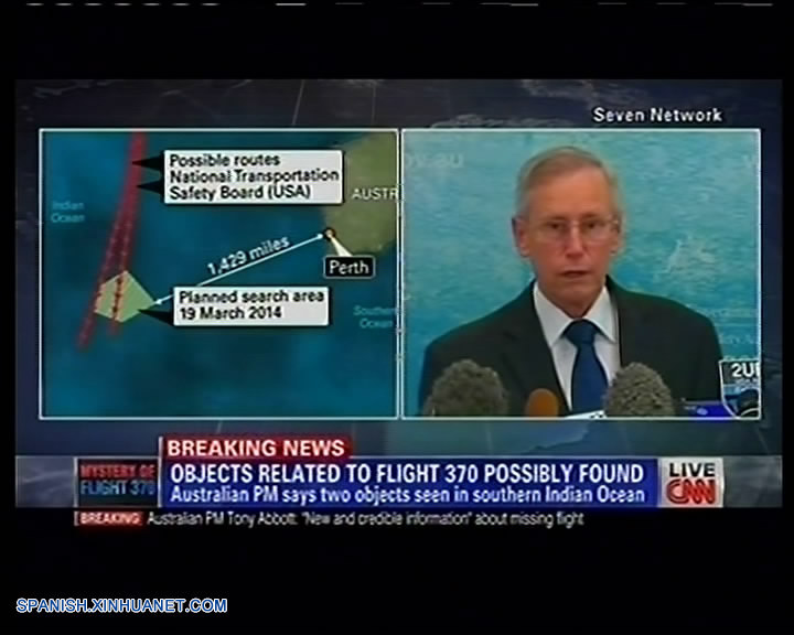 AMSA encuentra objeto sospechoso de 24 metros de longitud que podría pertenecer a avión desaparecido