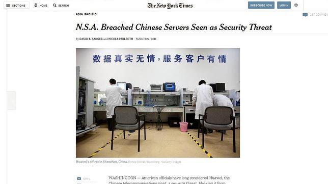 EE.UU. espió los servidores de Huawei