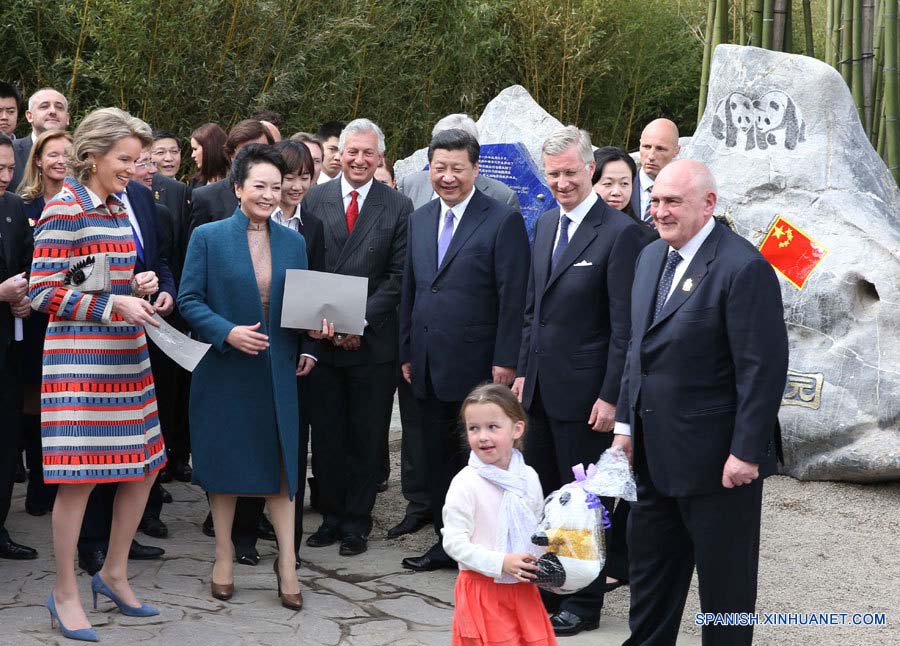 Jefes de Estado de China y Bélgica inauguran casa para pandas en zoológico local