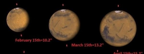 La Tierra y Marte se acercan a 300 kilómetros por minuto