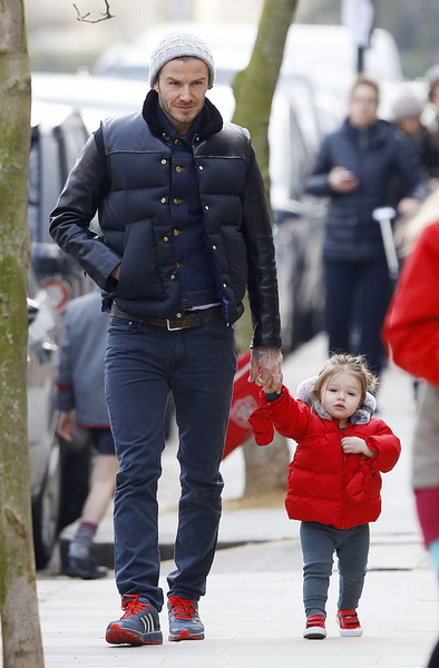 David Beckham y su hija tierna