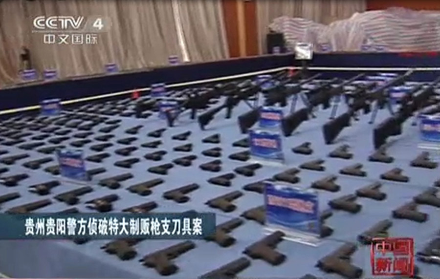 Policía decomisa cantidad récord de armas ilegales en suroeste de China