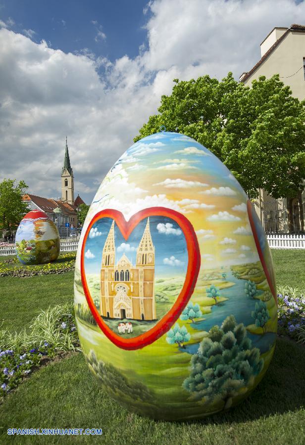 Croacia: Huevos de Pascua pintados a mano en Zagreb