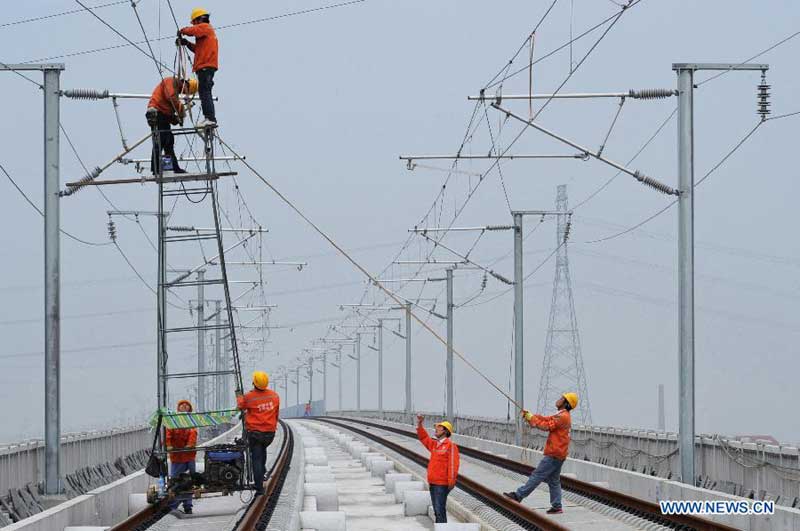 Tren de alta velocidad Hangzhou-Changsha en construcción