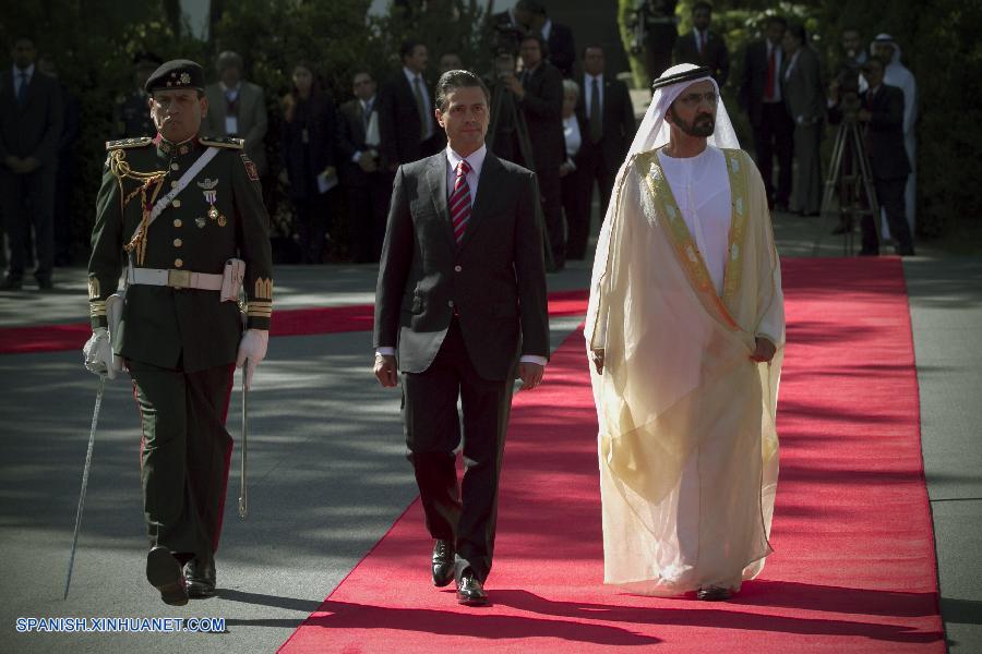 Presidente de México da bienvenida a PM Emiratos Arabes Unidos