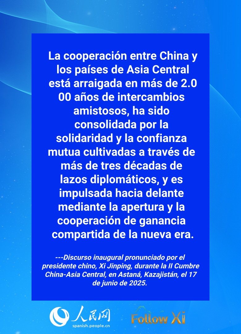 Palabras destacadas del discurso inaugural de Xi en la segunda Cumbre China-Asia Central