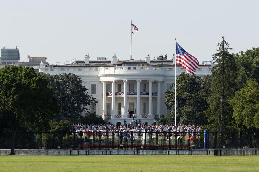 Imagen del 4 de julio de 2025 de la Casa Blanca en Washington D. C., Estados Unidos. (Xinhua/Hu Yousong)