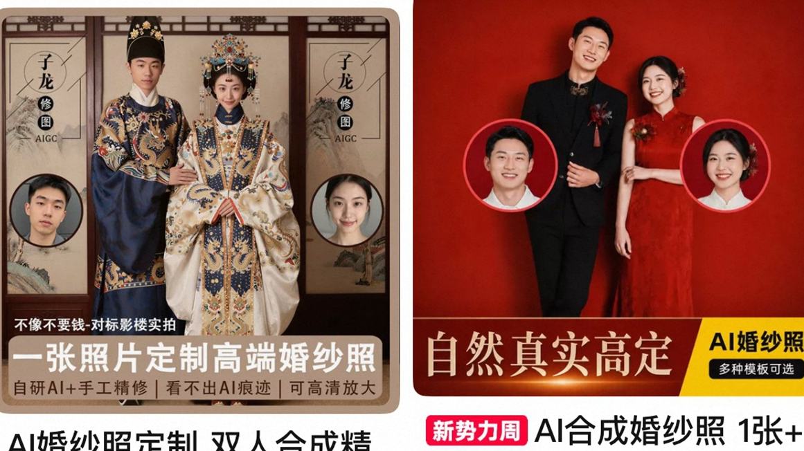 Las fotos de boda generadas por IA permiten a las jóvenes parejas chinas reducir gastos
